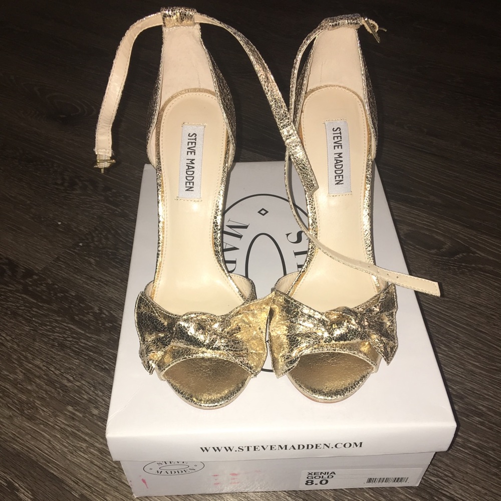 Steve Madden - Dazzling Gold Open Toe Heel
